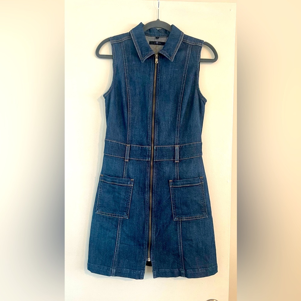 7 for all mankind sleeveless denim dress size S